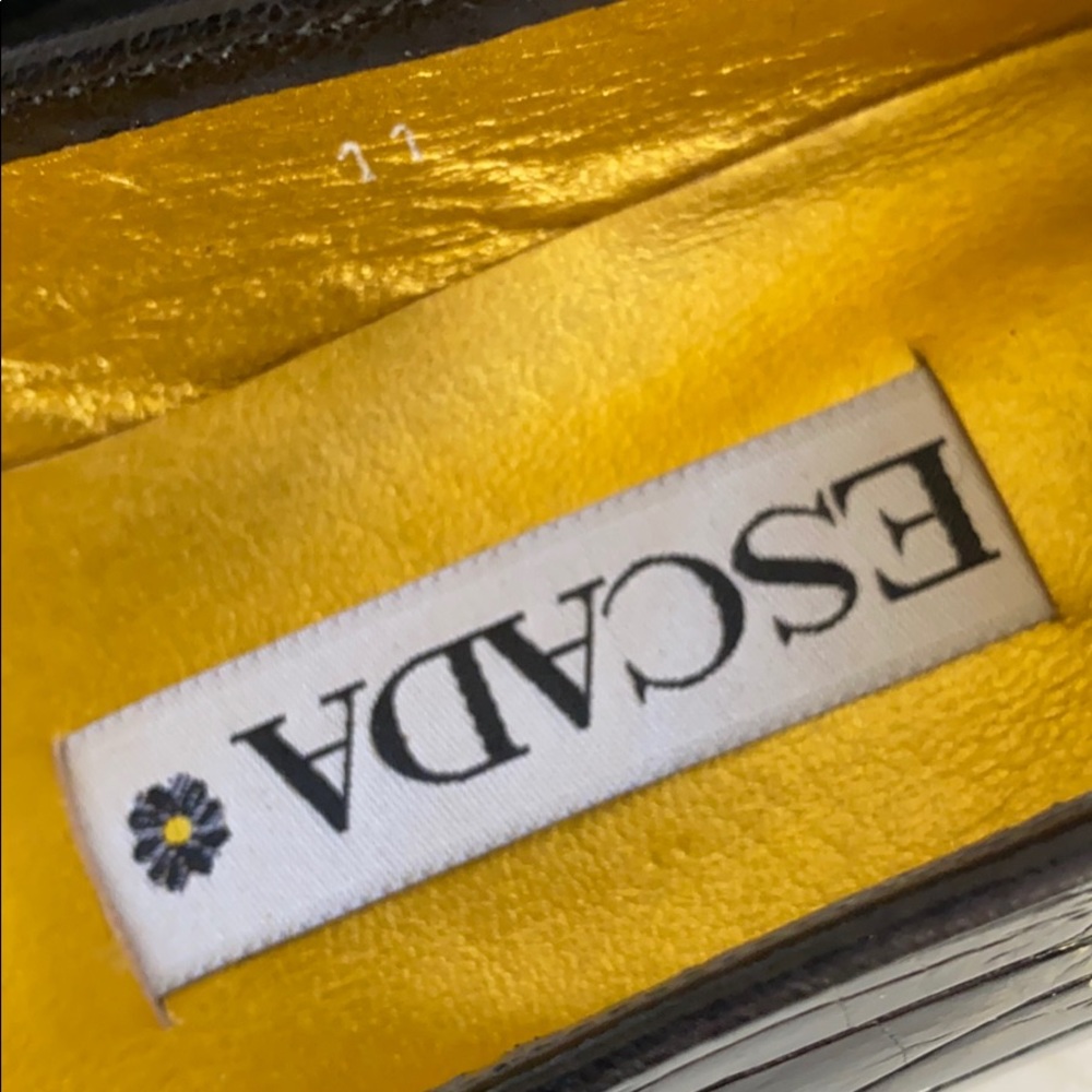 ESCADA black “cocodrillo” embossd leather loafers - Picture 4 of 13